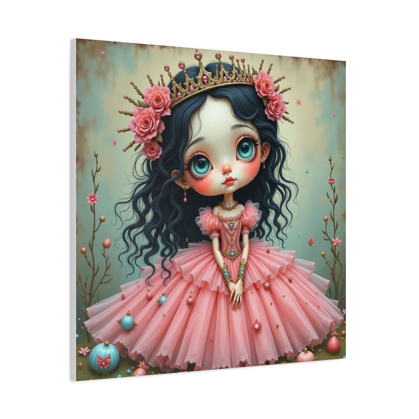 Girl in a Pink Dress Art