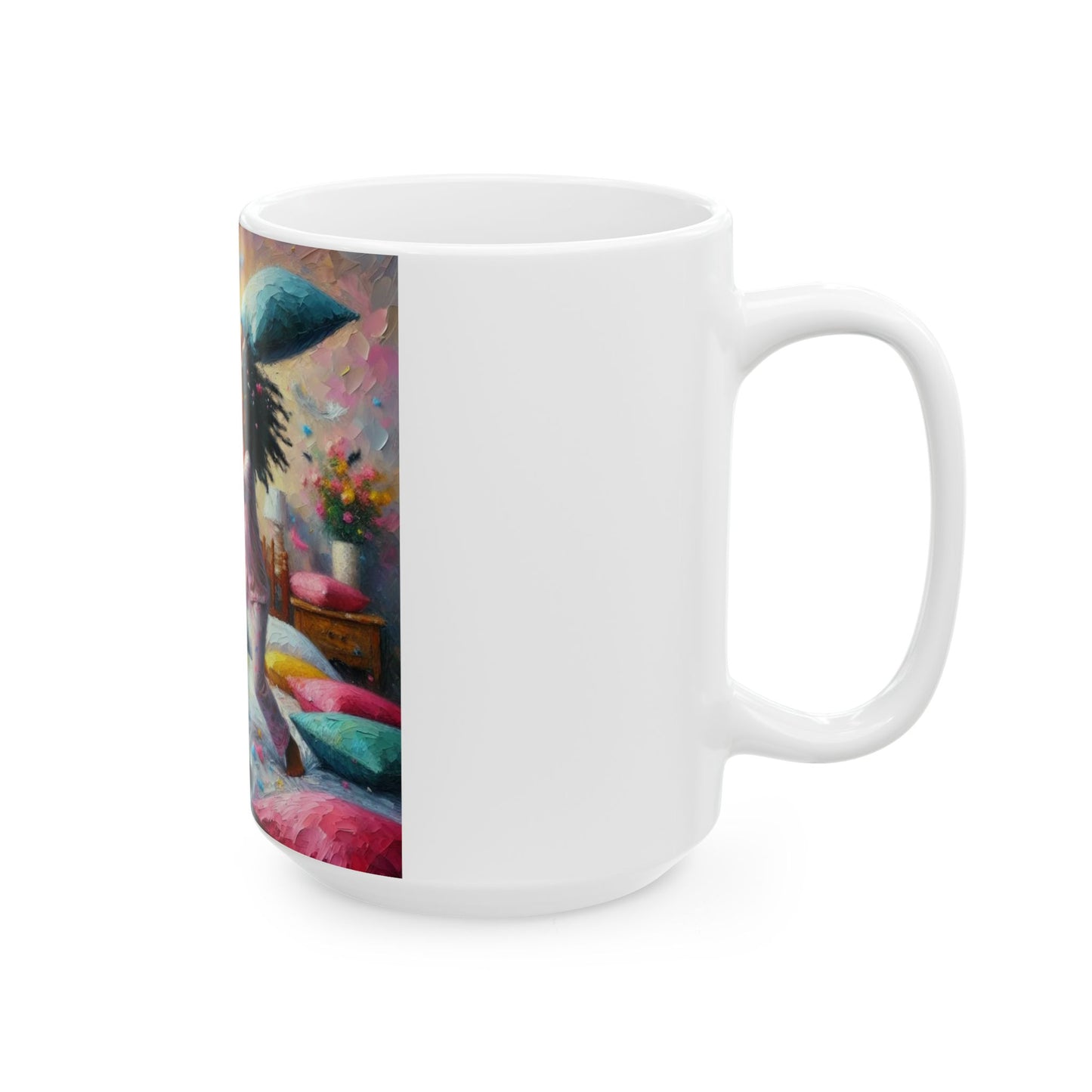 Precious Child Pillow Fight Ceramic Mug (11oz, 15oz)