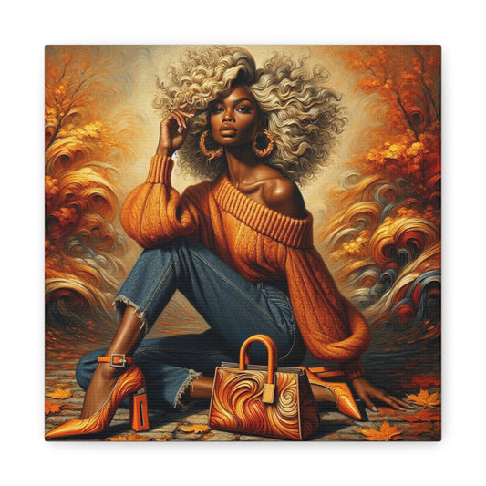 Beautiful Black Woman Canvas Art