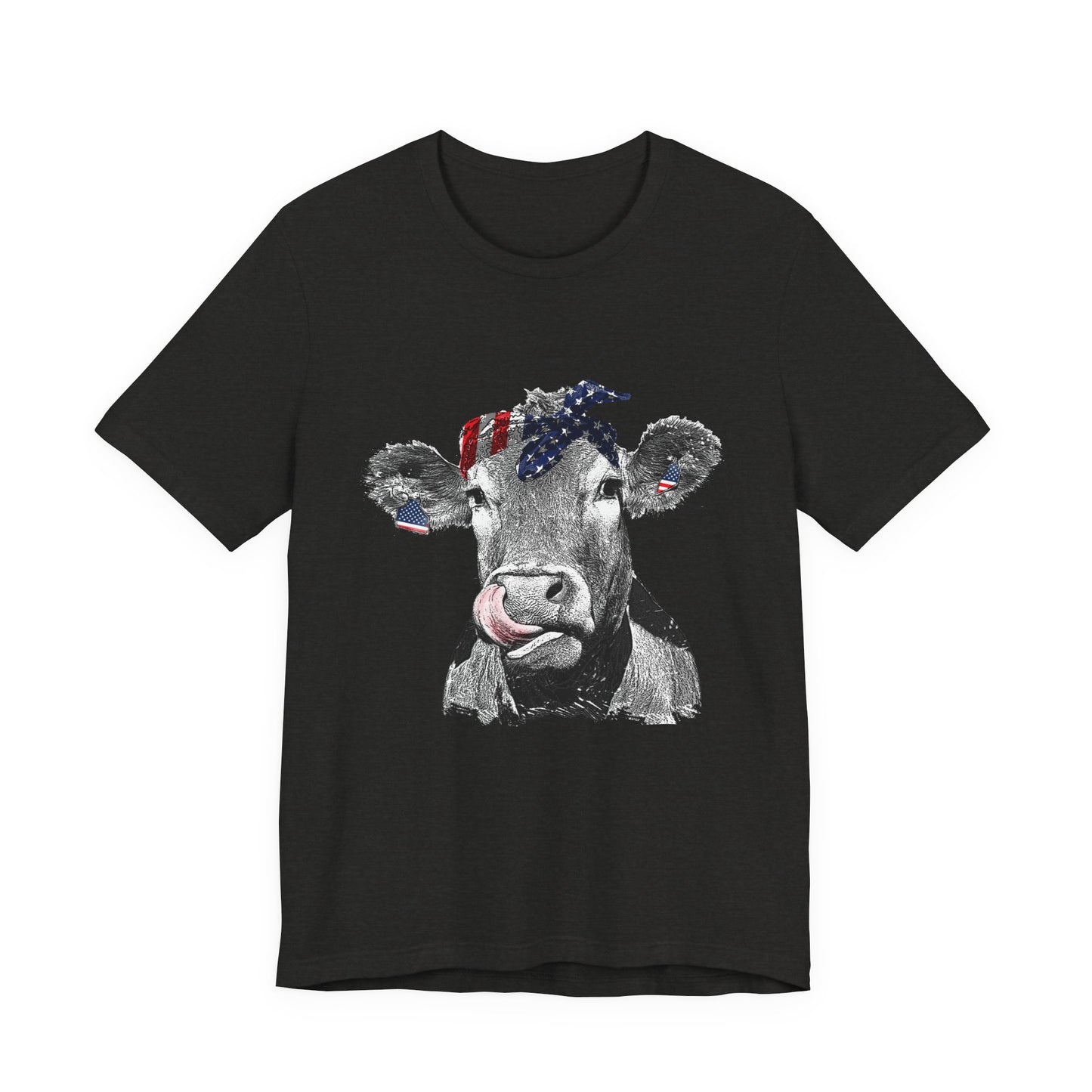 Cow with Flag Bandanna T-Shirt