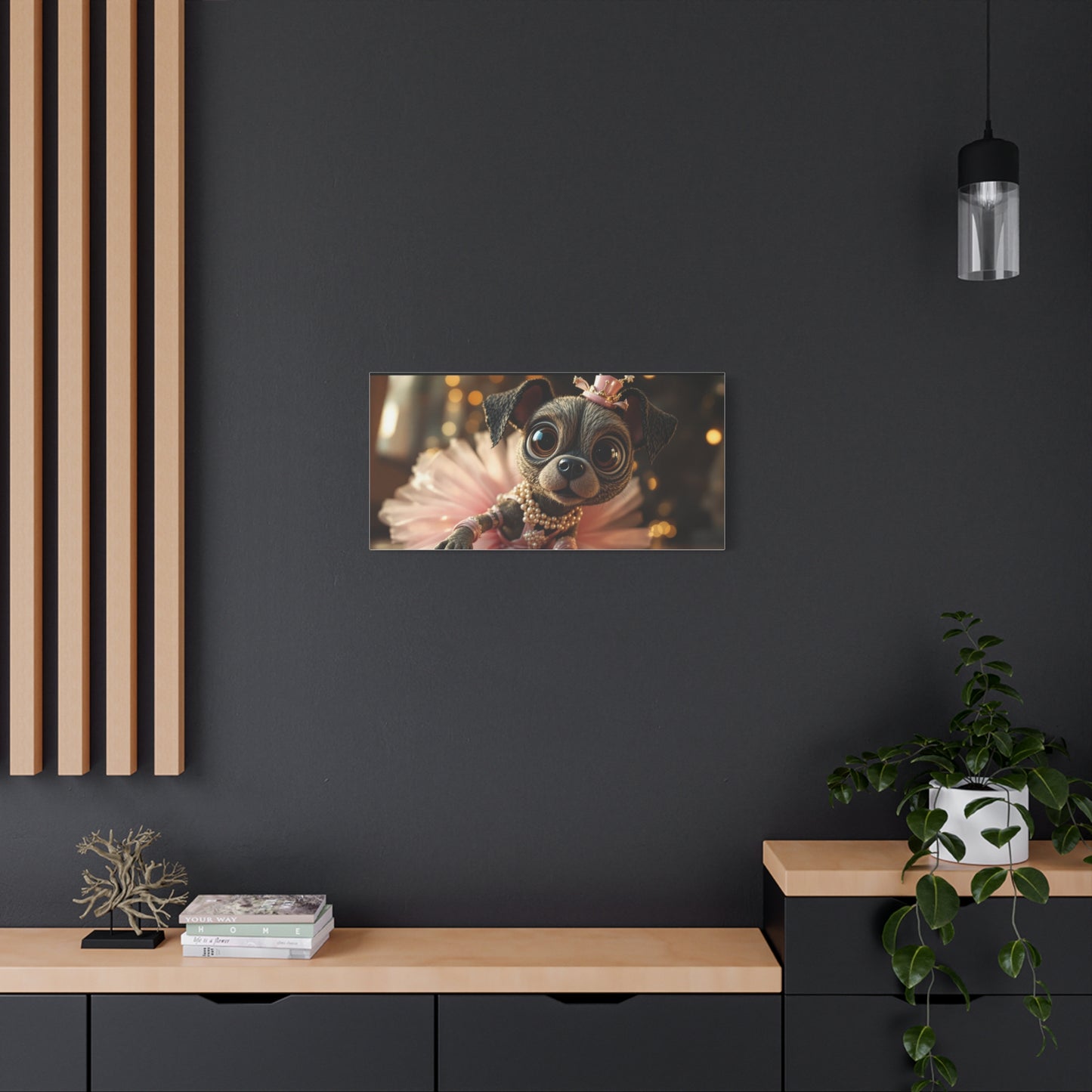 Cute Dog in Pink Tutu Art