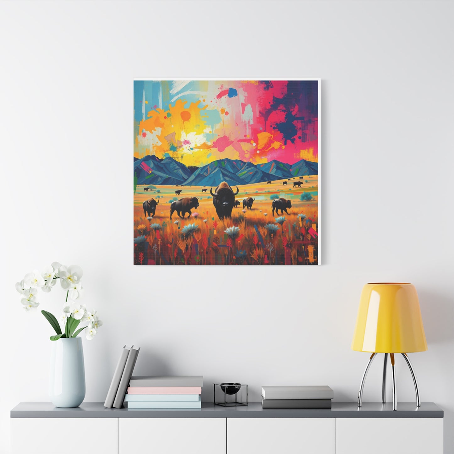 Canvas Print -Abstract Buffalo Wall Art