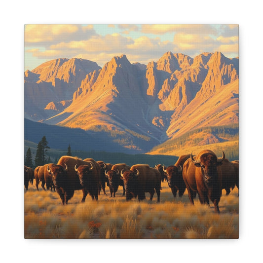 Canvas Print -Buffalo at the Black Hills Wall Art