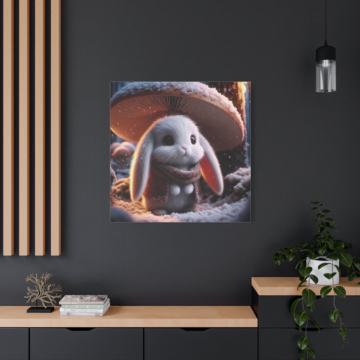 Baby Bunny in the Snow Art