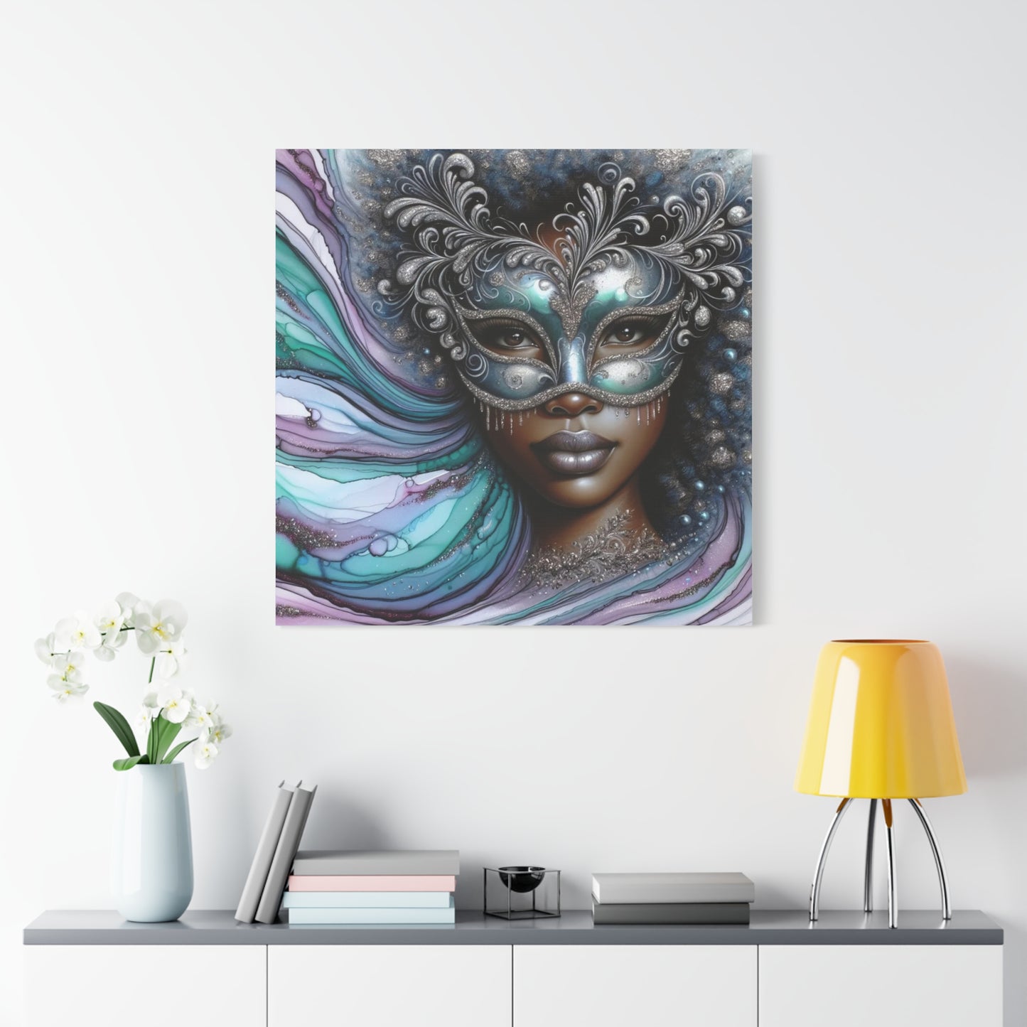 Beautiful Black Woman Abstract Canvas Art