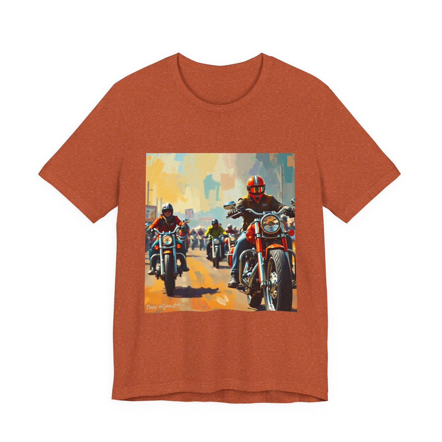 Black Hills Bikers in Sturgis Abstract Tee 1