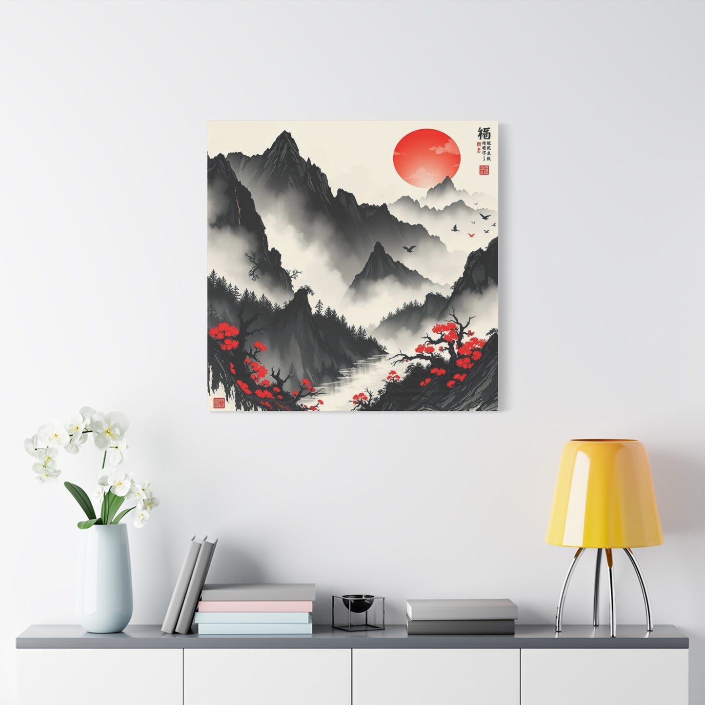 Fog on the Mountains Asian Abstract Art