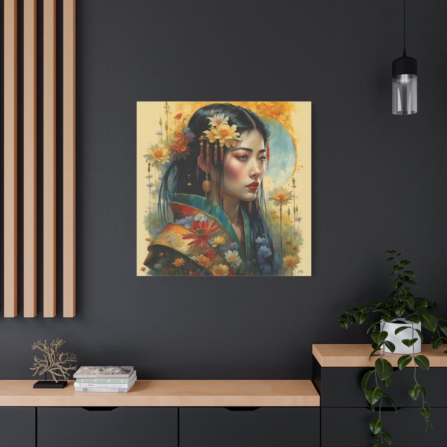 Beautiful Woman Asian Abstract Art