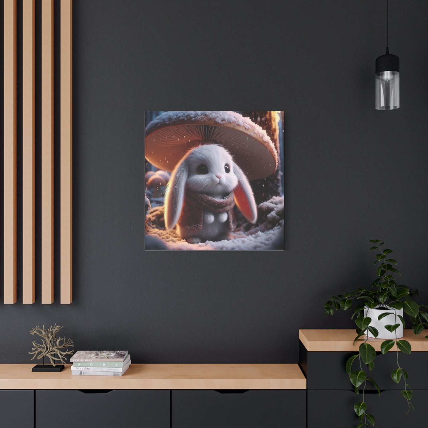 Baby Bunny in the Snow Art