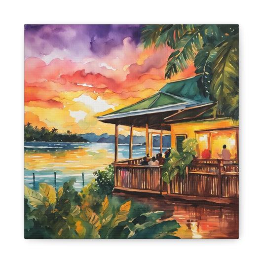 Beach Side Restaurant Abstract Art