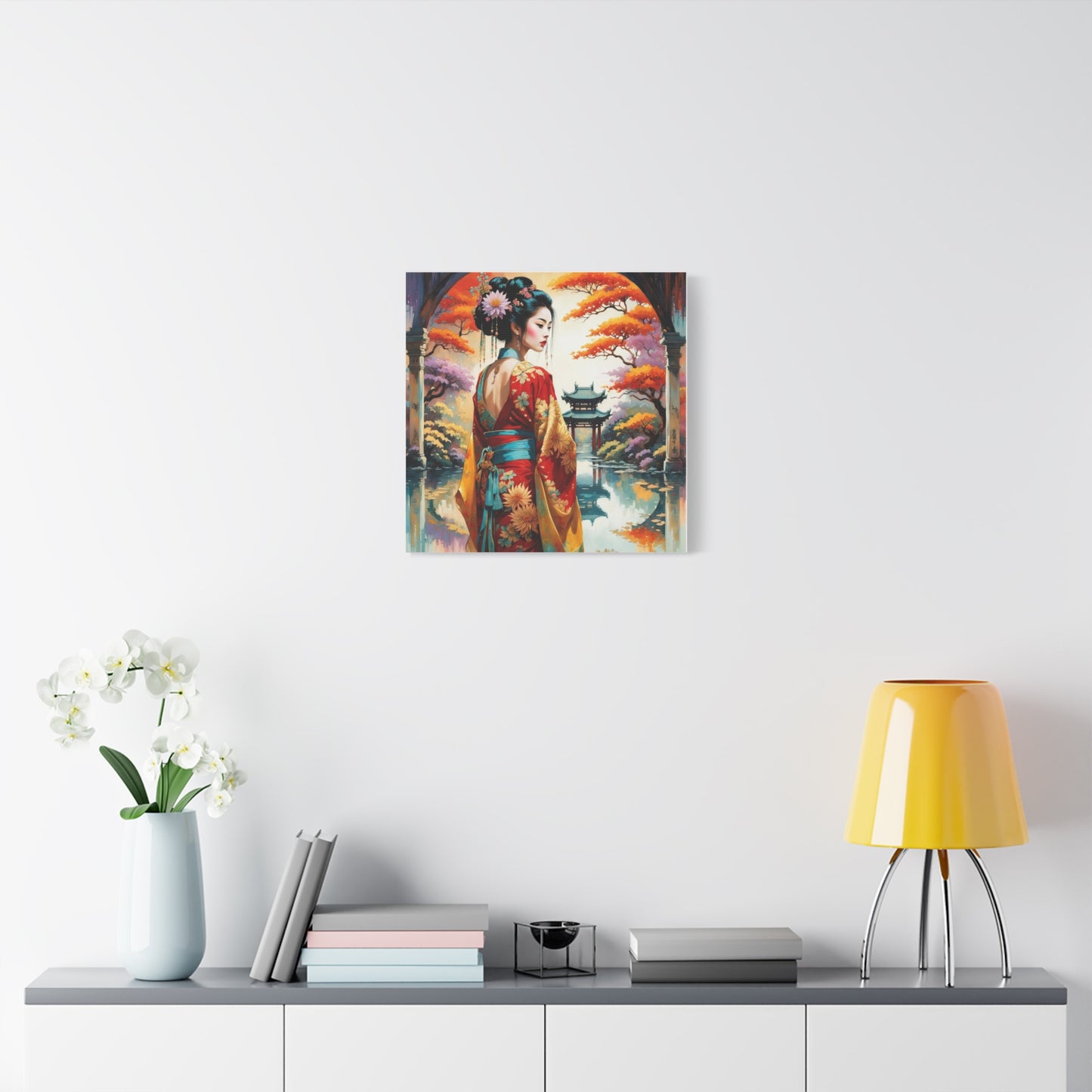 Geisha Asian Abstract Art