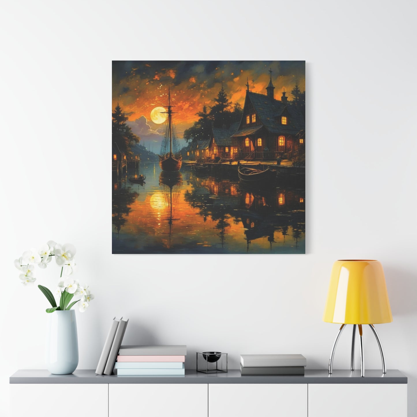 Wall Art - Harbor Glow Matte Canvas
