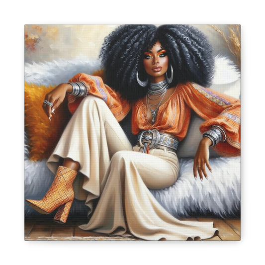 Beautiful Black Woman Canvas Art