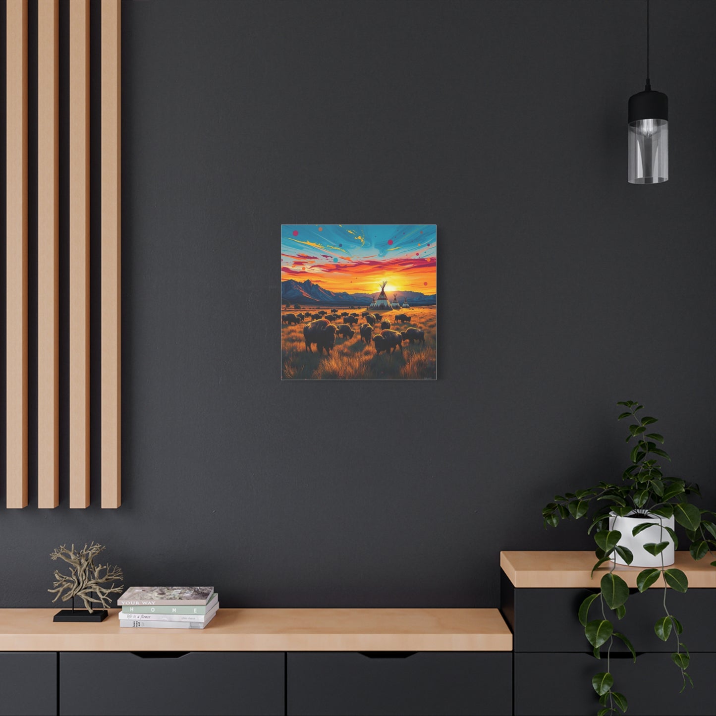 Canvas Print -Where the Buffalo Roam Wall Art