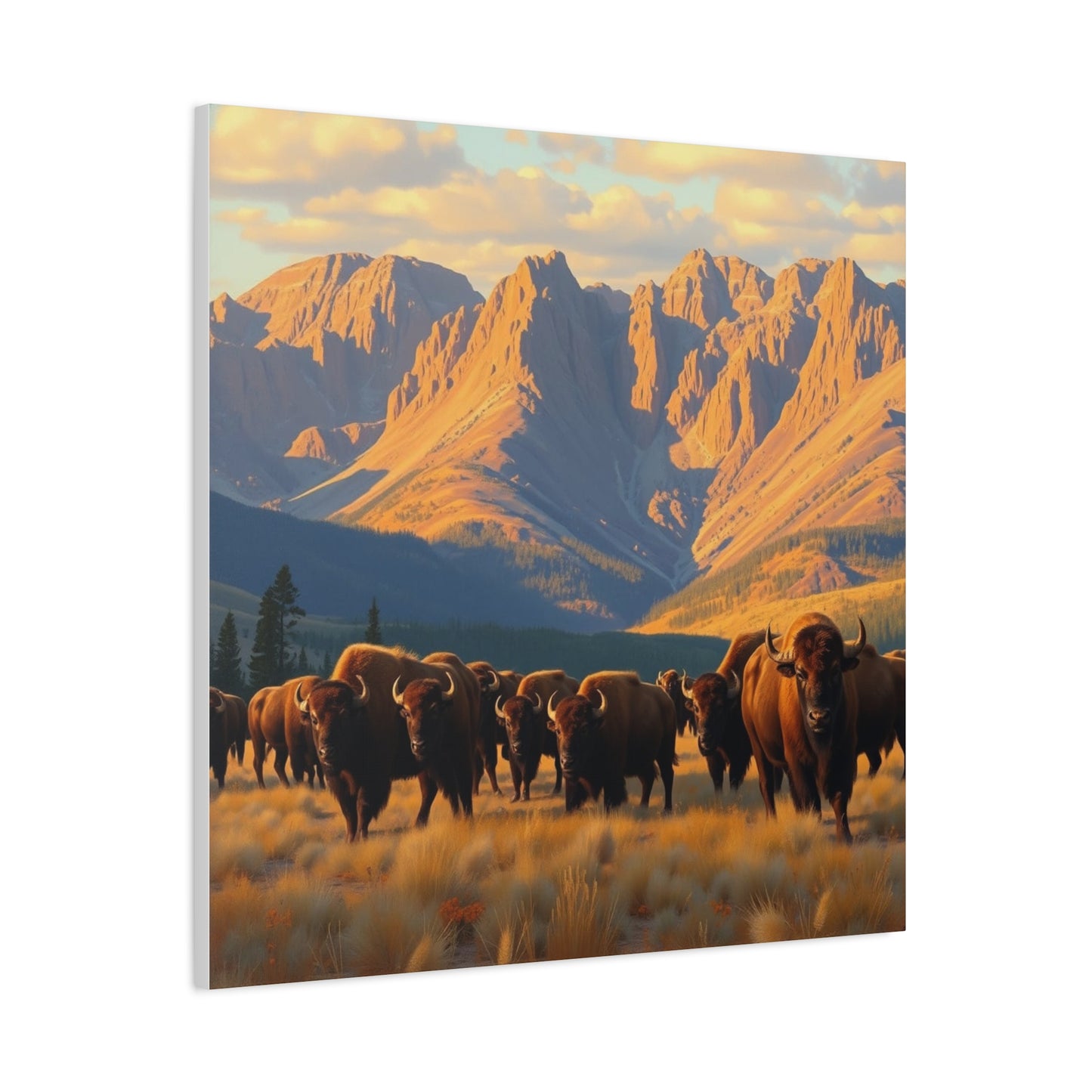 Canvas Print -Buffalo at the Black Hills Wall Art