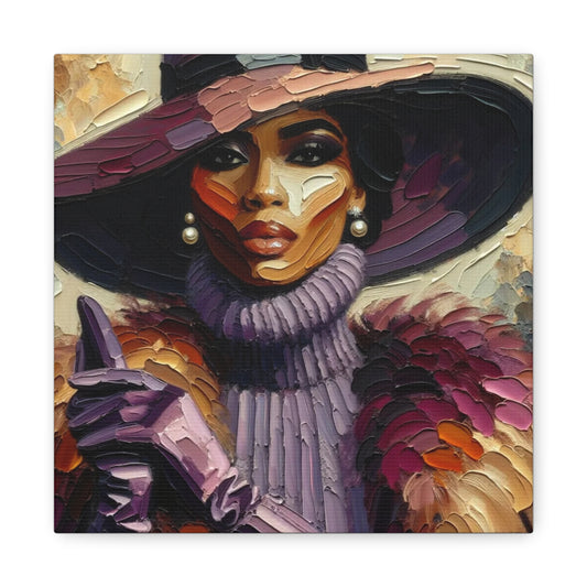 Beautiful Black Woman Canvas Art