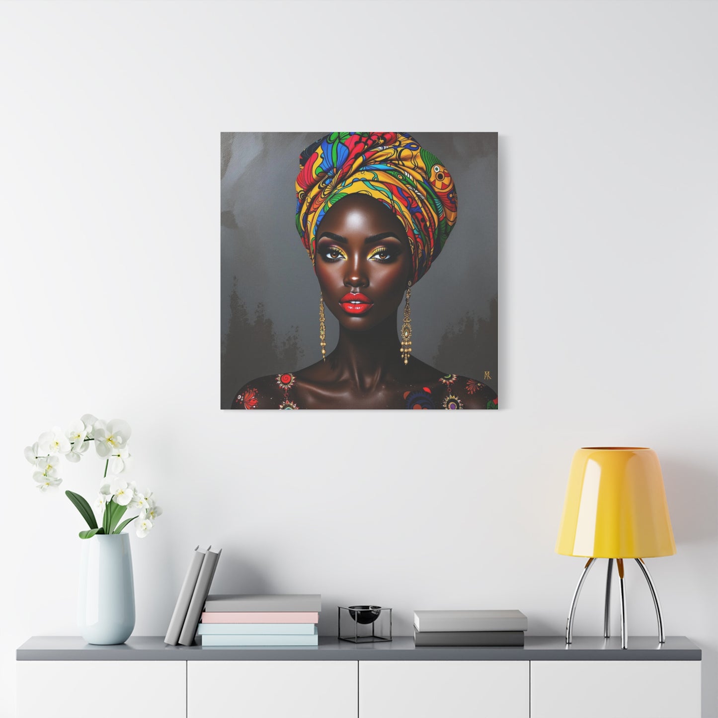 Beautiful Woman African Abstract Art