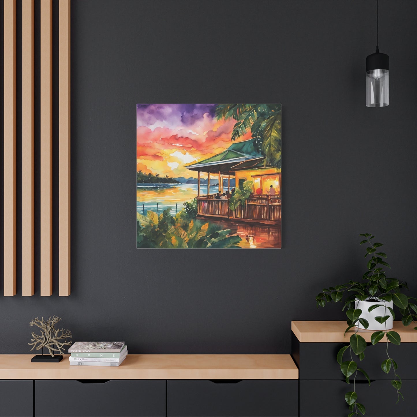 Beach Side Restaurant Abstract Art