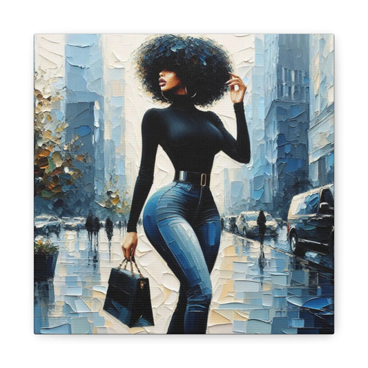Beautiful Black Woman Canvas Art