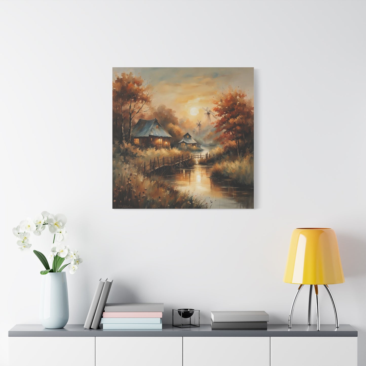 Canvas Print - Golden Hours at the Village Wall Art