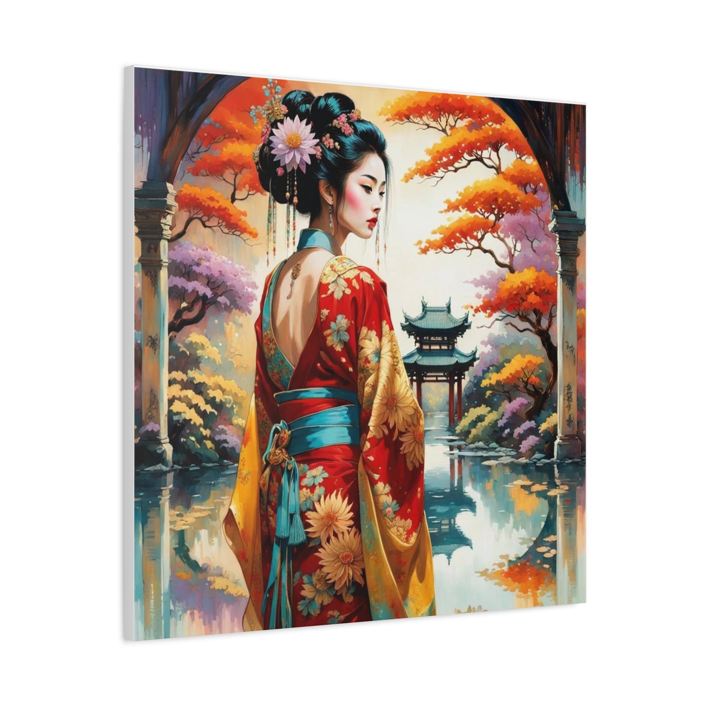 Geisha Asian Abstract Art