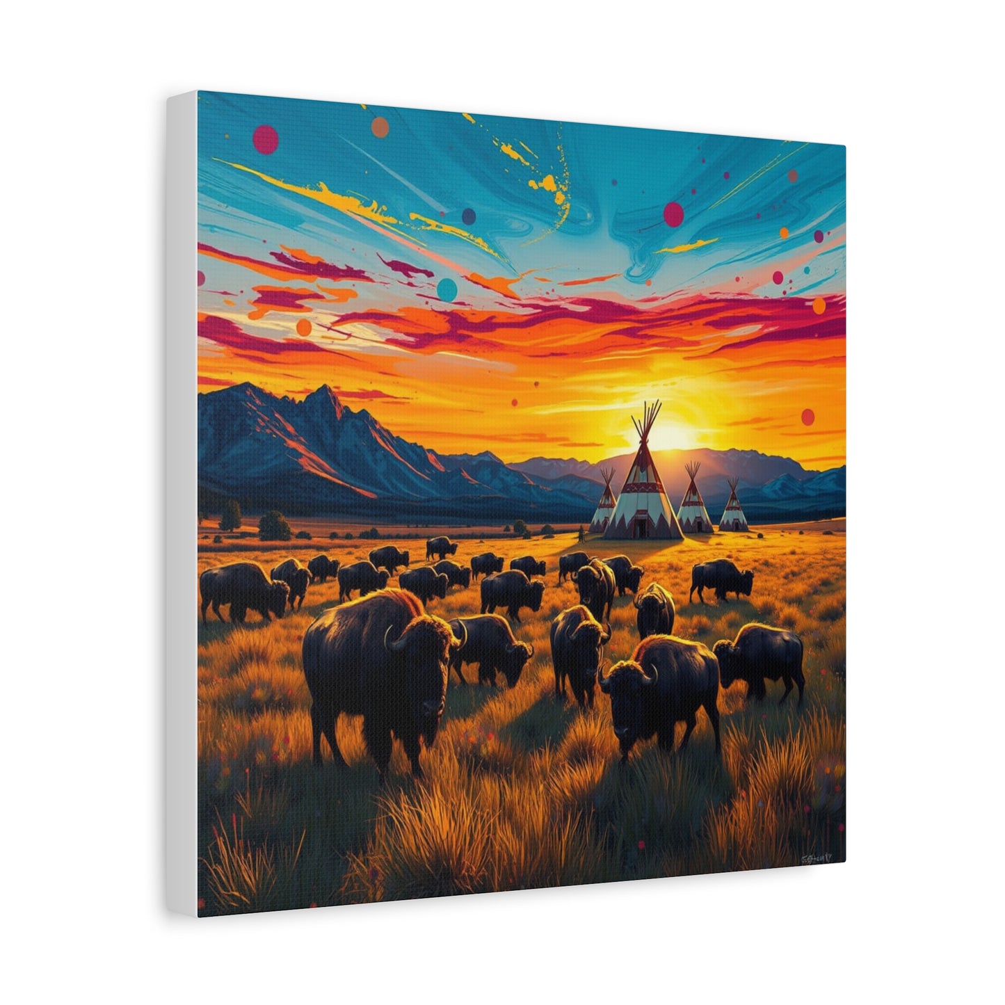 Canvas Print -Where the Buffalo Roam Wall Art