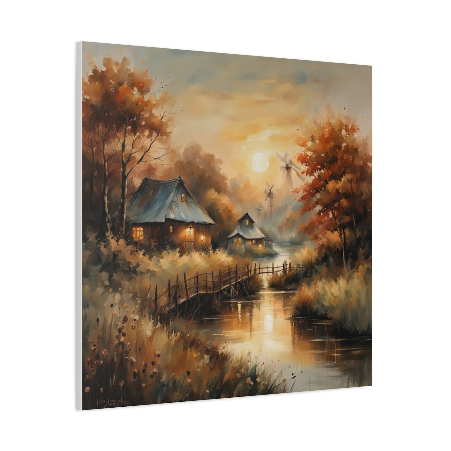 Canvas Print - Golden Hours at the Village Wall Art