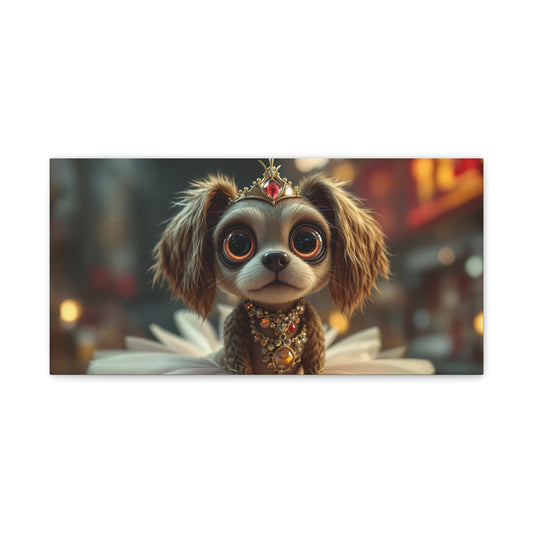 Cute Dog in White Tutu Art