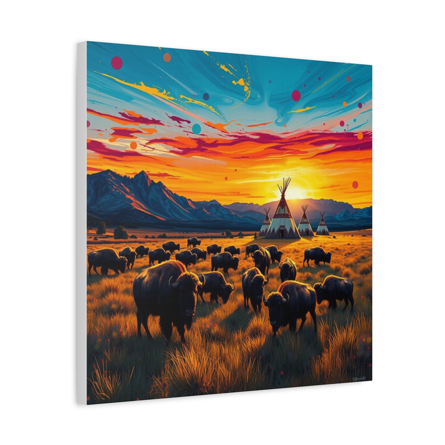 Canvas Print -Where the Buffalo Roam Wall Art