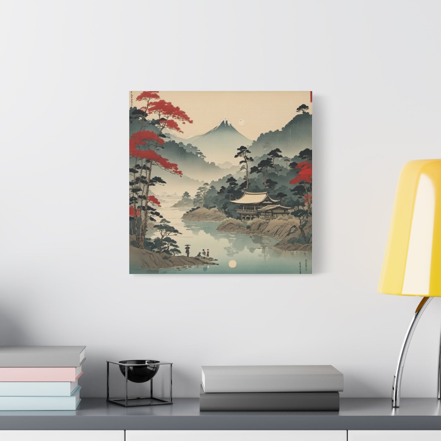 Home by the Lake Asian Abstract Art
