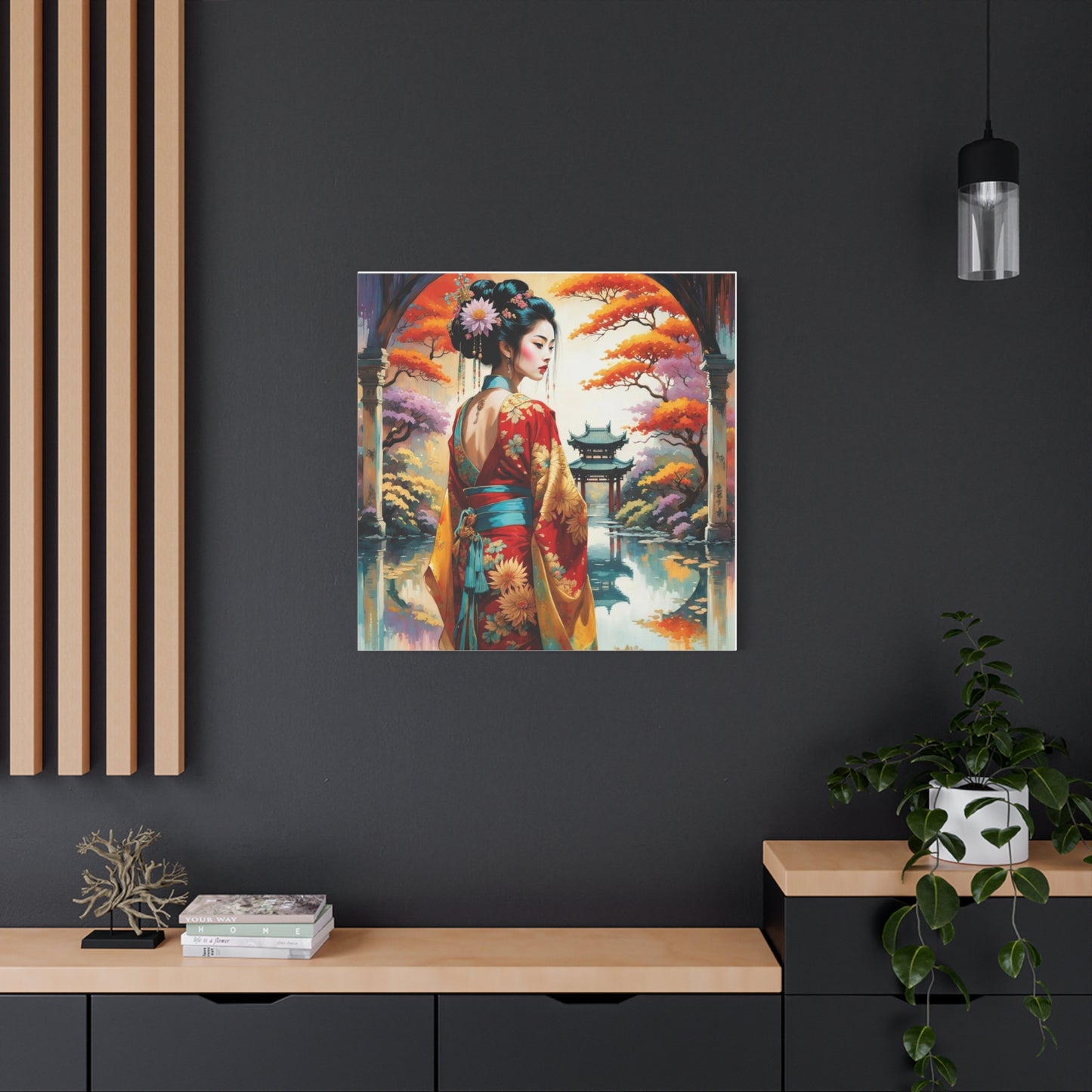 Geisha Asian Abstract Art