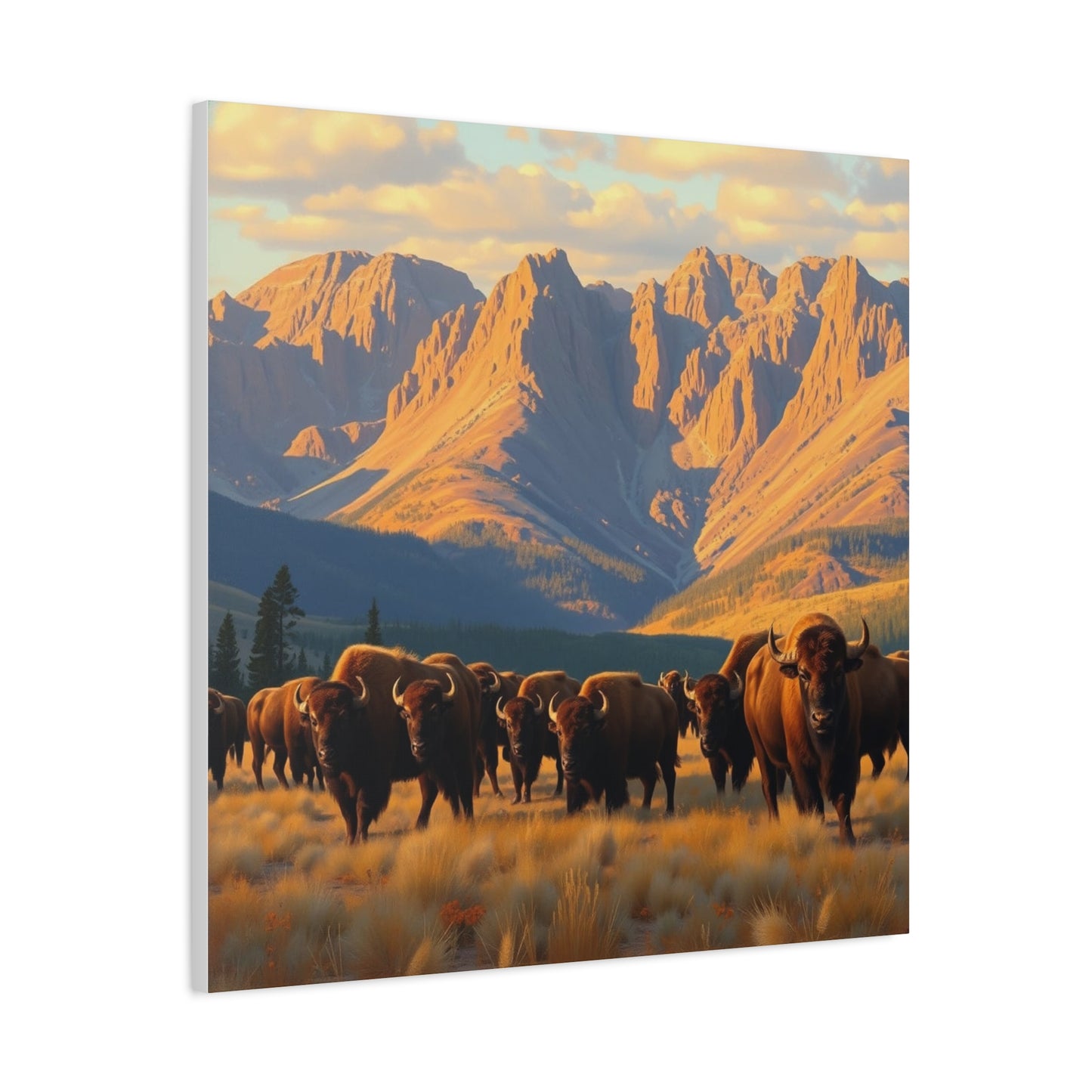 Canvas Print -Buffalo at the Black Hills Wall Art