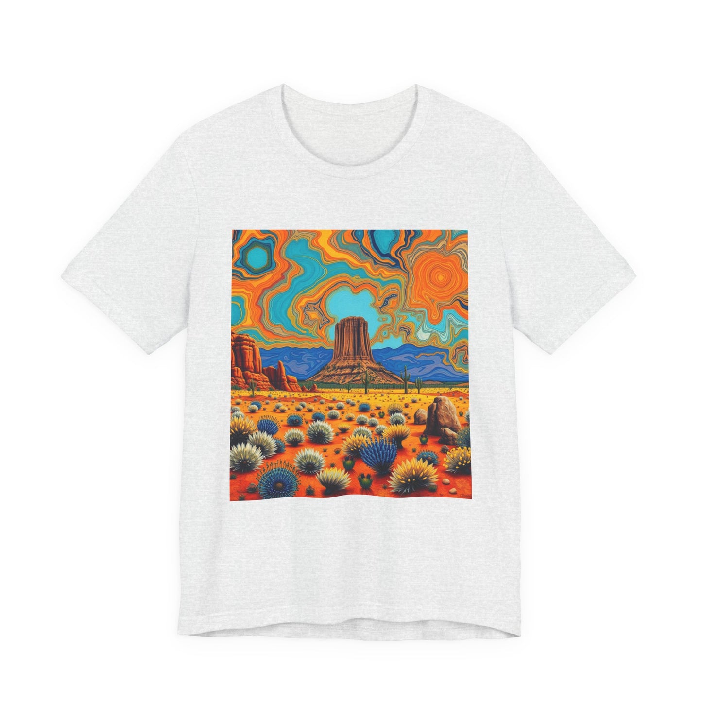 Southwest abstract Devils Tower Tee Shirt