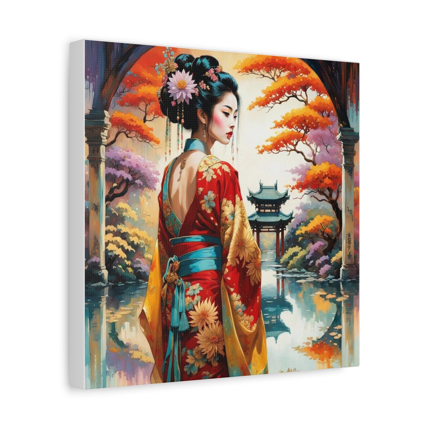 Geisha Asian Abstract Art