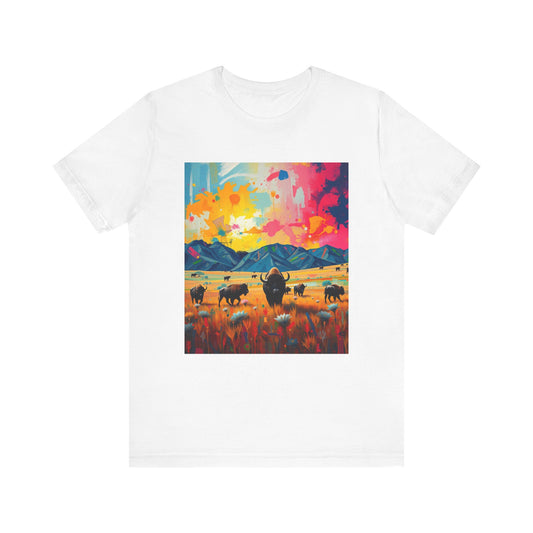 Southwest Abstract Buffalo Tee Shirt 1
