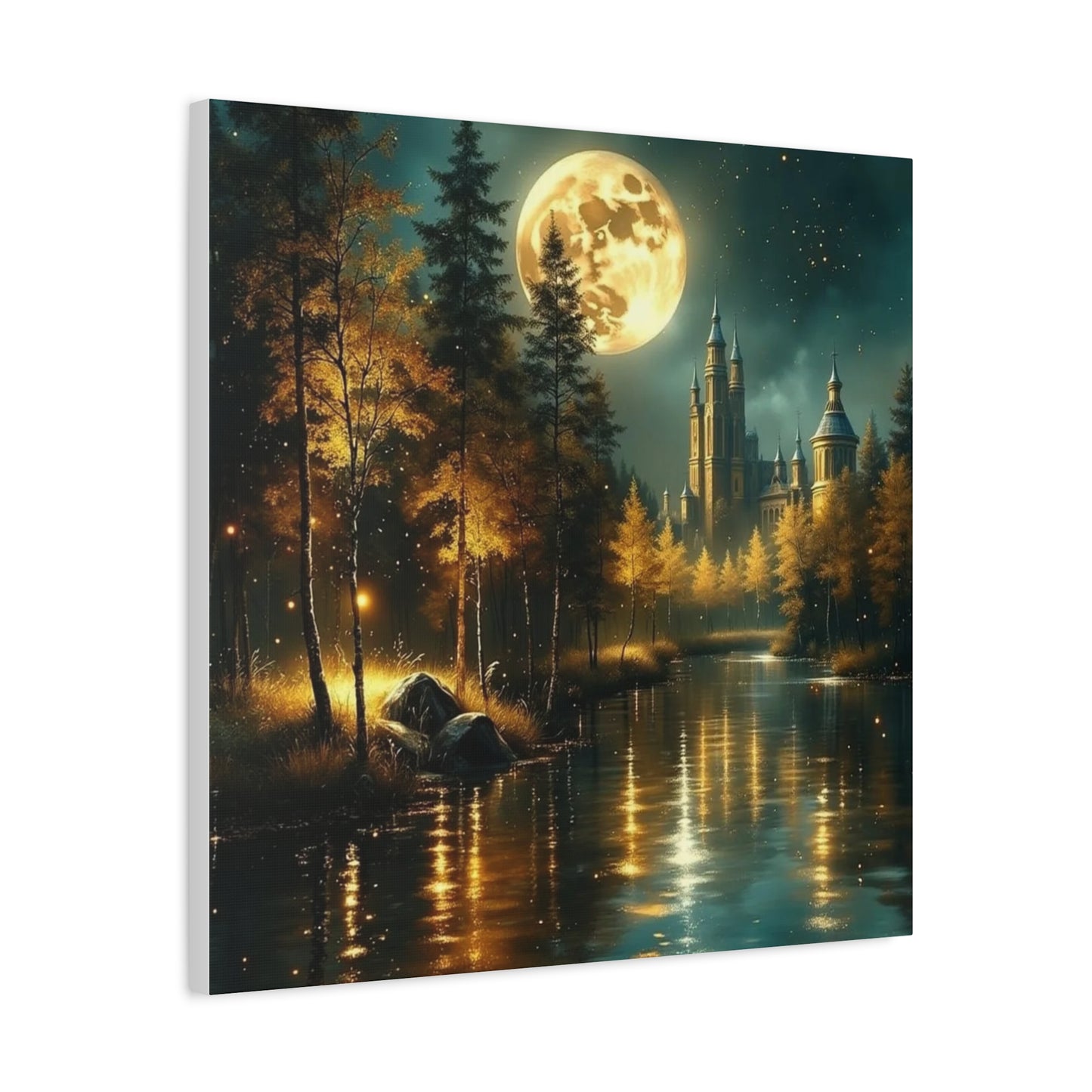 Canvas Print - Moon Over the Castle Wall Art