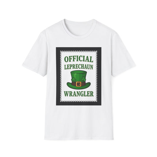 Official Leprechaun Wrangler... Saint Patty's Day Funny T-Shirt — St. Patrick's Day Humor Tee