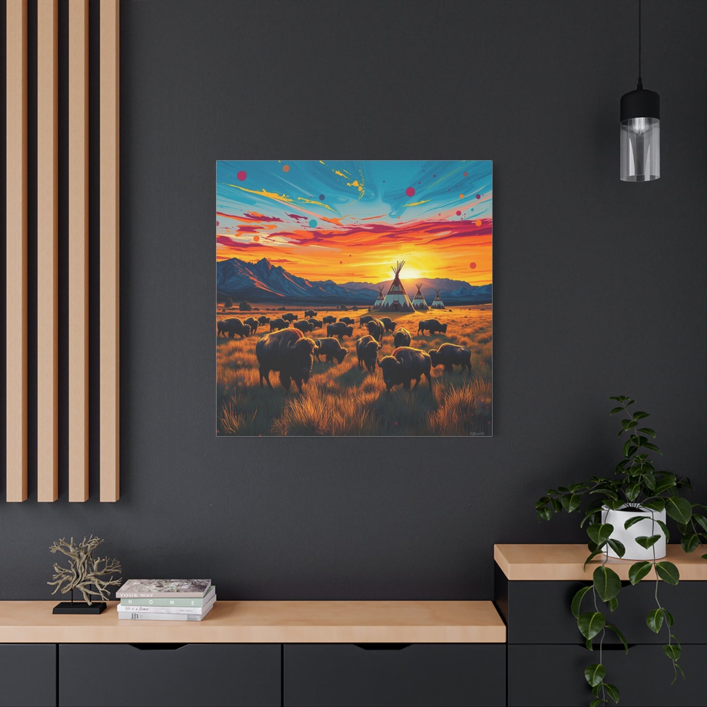 Canvas Print -Where the Buffalo Roam Wall Art