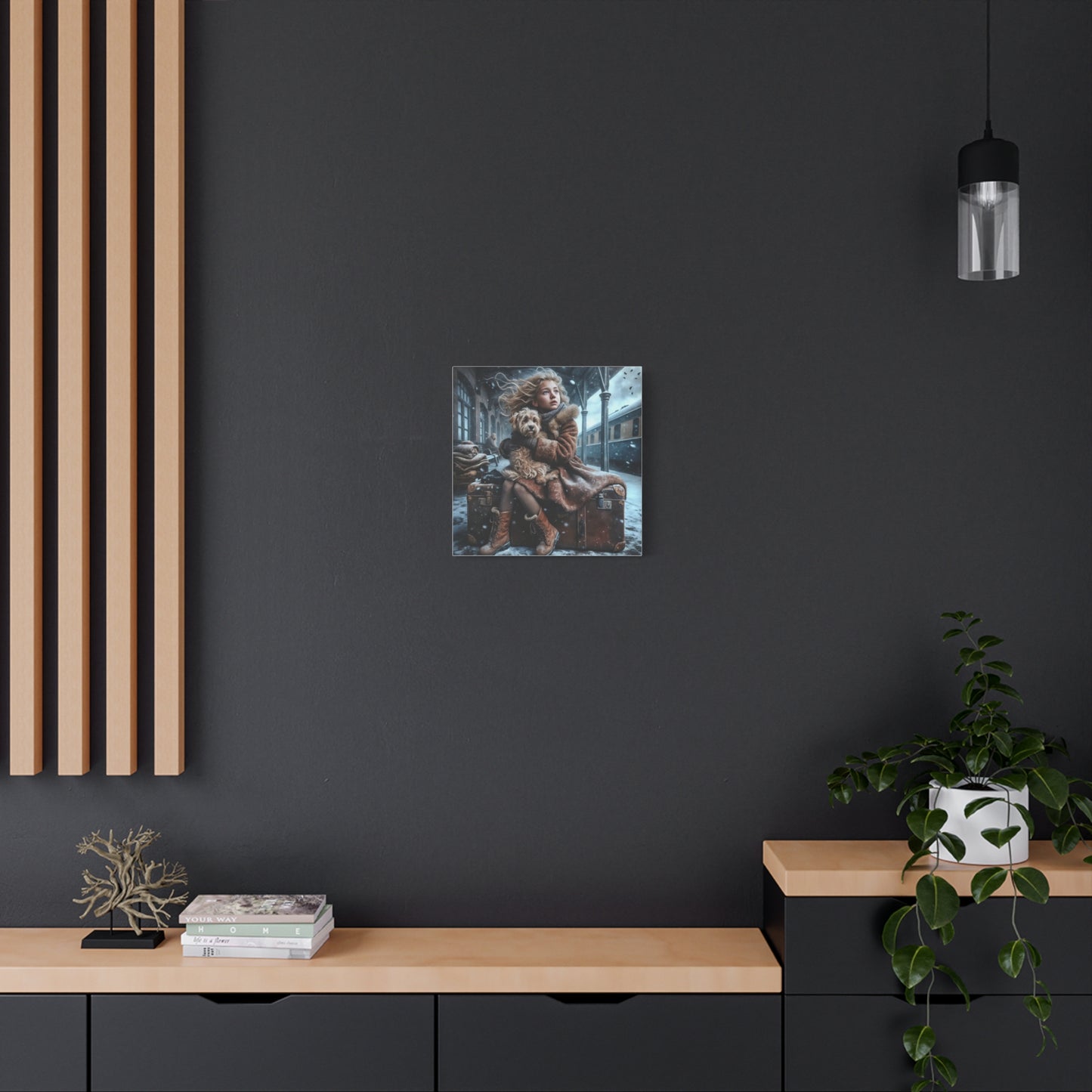 A Girl and Her Dog Art
