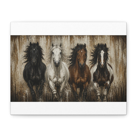 Running Horses Matte Canvas Wall Art β Stretched 1.25"