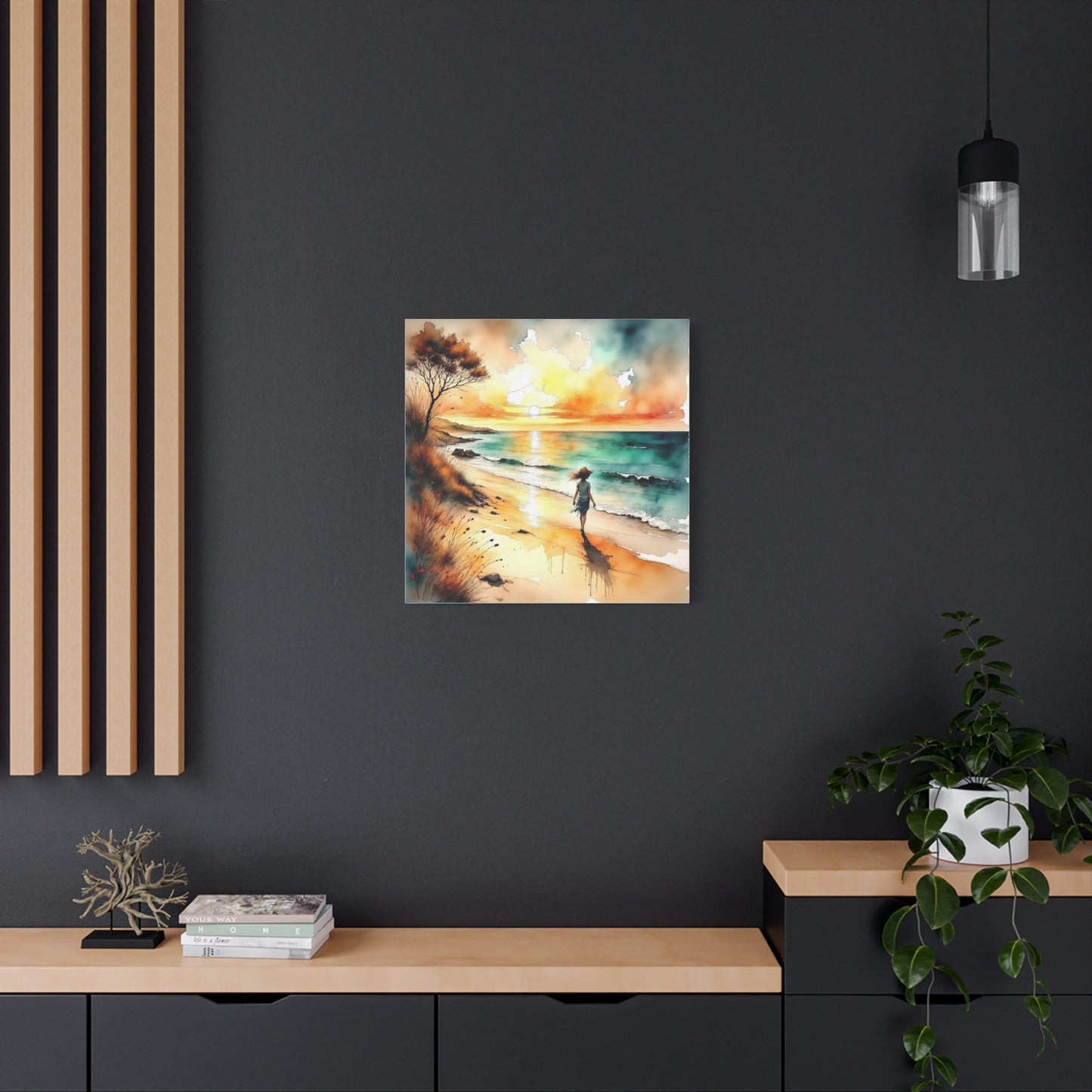 Girl on the Beach Abstract Art