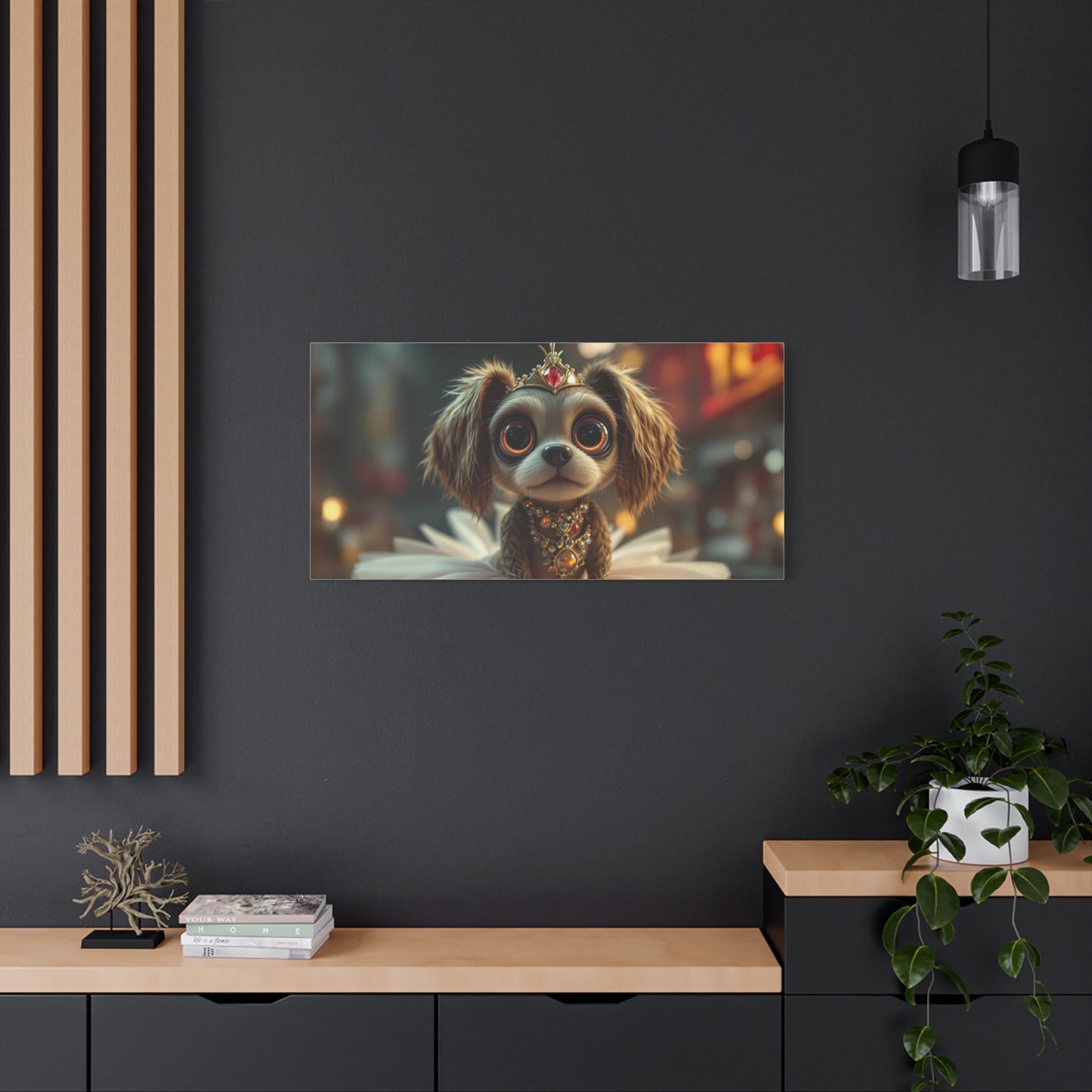 Cute Dog in White Tutu Art