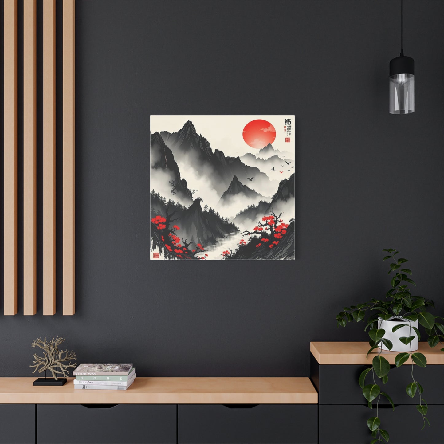 Fog on the Mountains Asian Abstract Art