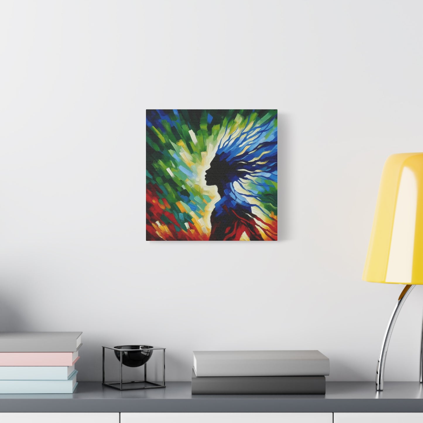 Abstract Man Black Canvas Art