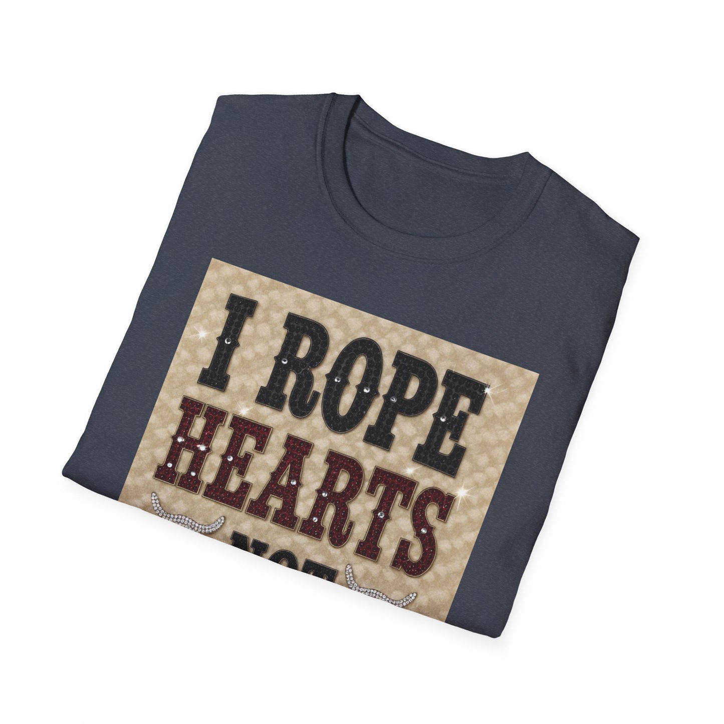 Rope Hearts Not Cattle Western Boho, Unisex T-Shirt,