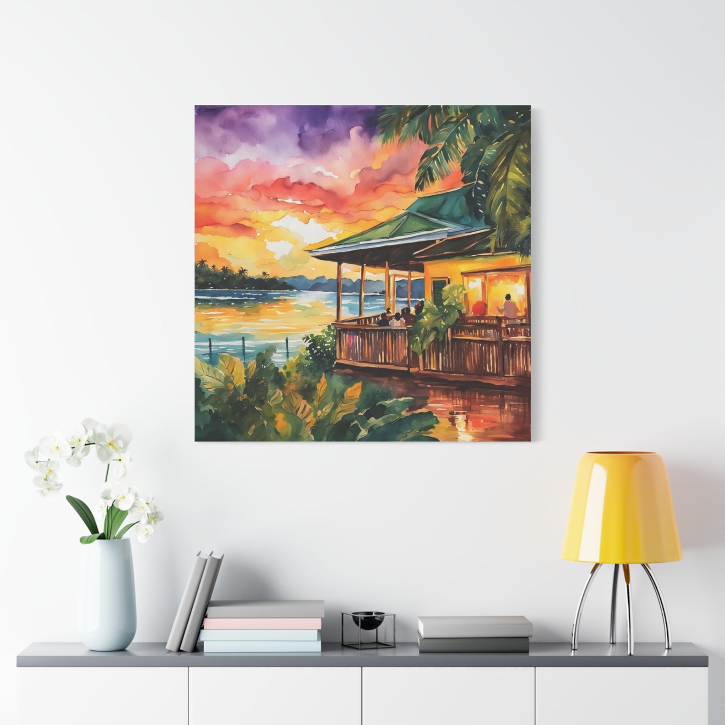 Beach Side Restaurant Abstract Art