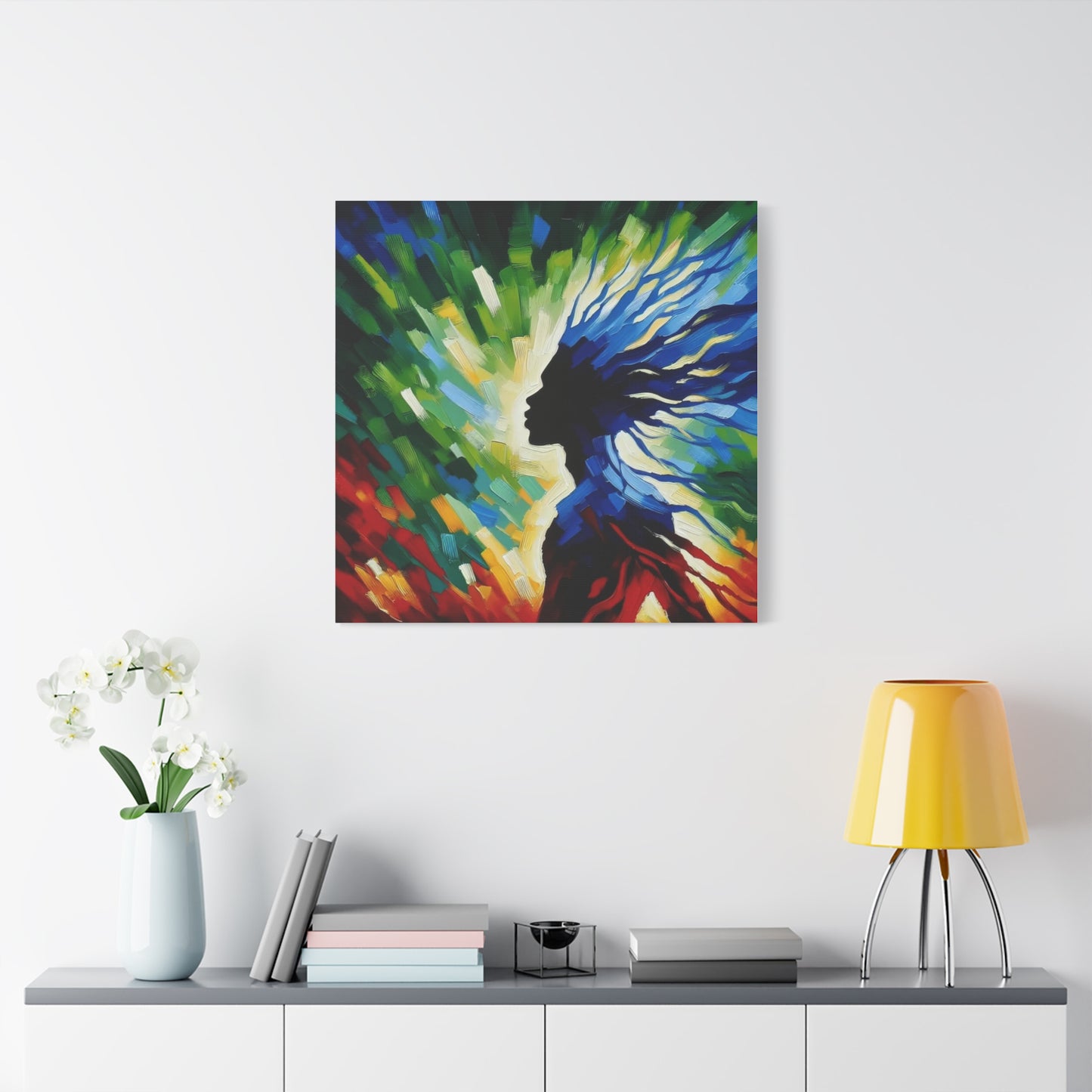 Abstract Man Black Canvas Art