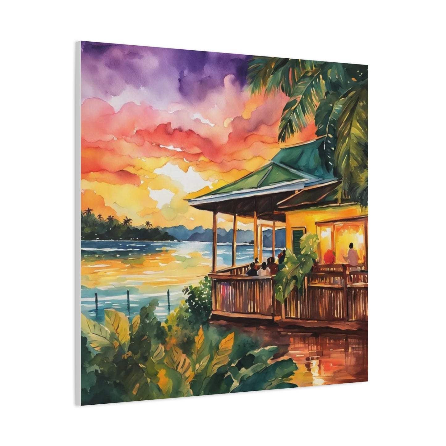 Beach Side Restaurant Abstract Art