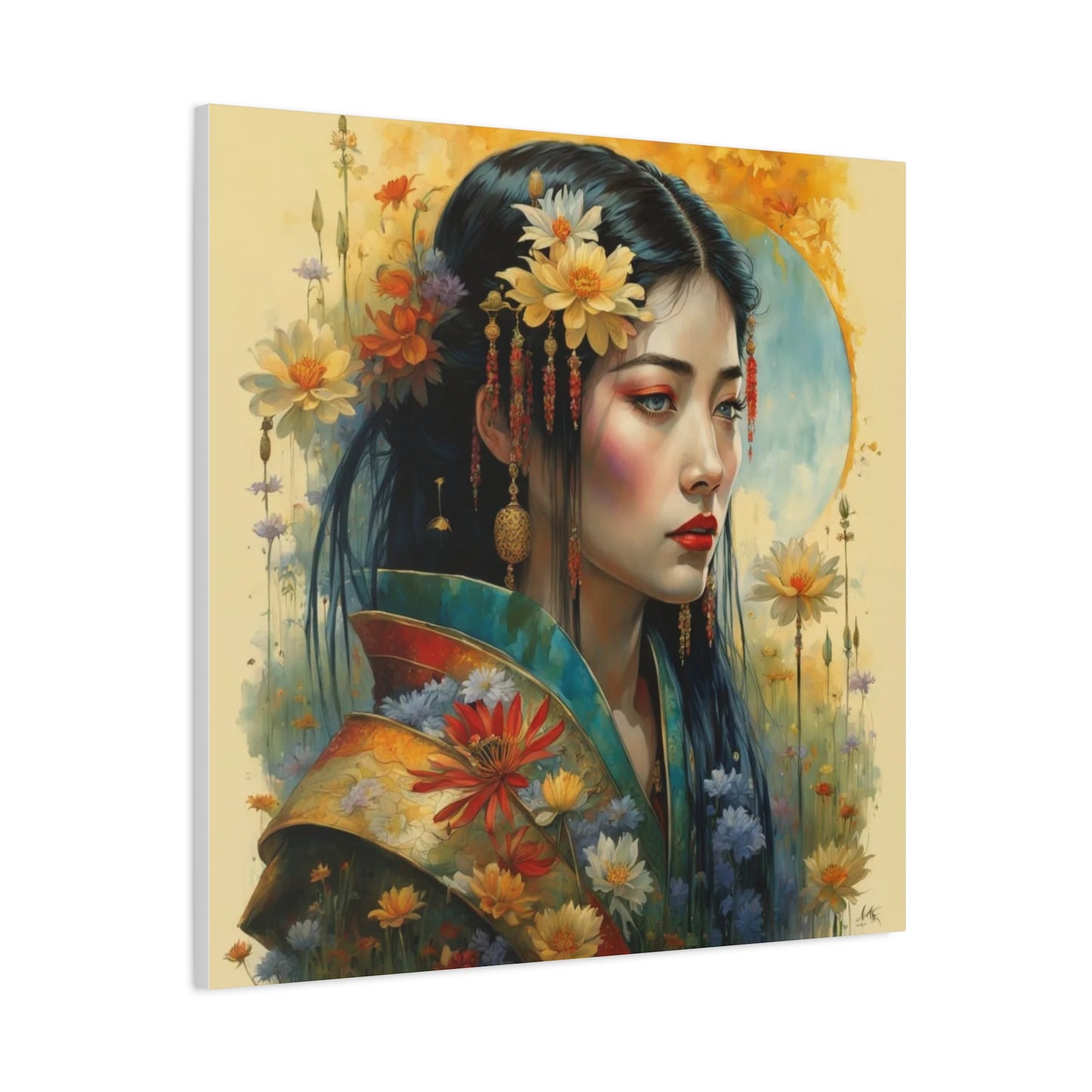 Beautiful Woman Asian Abstract Art