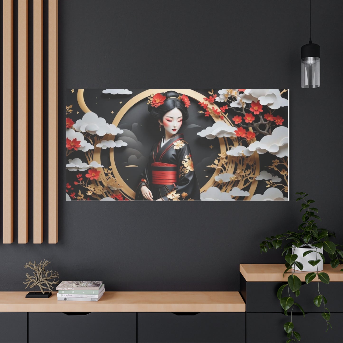 Geisha Asian Abstract Art